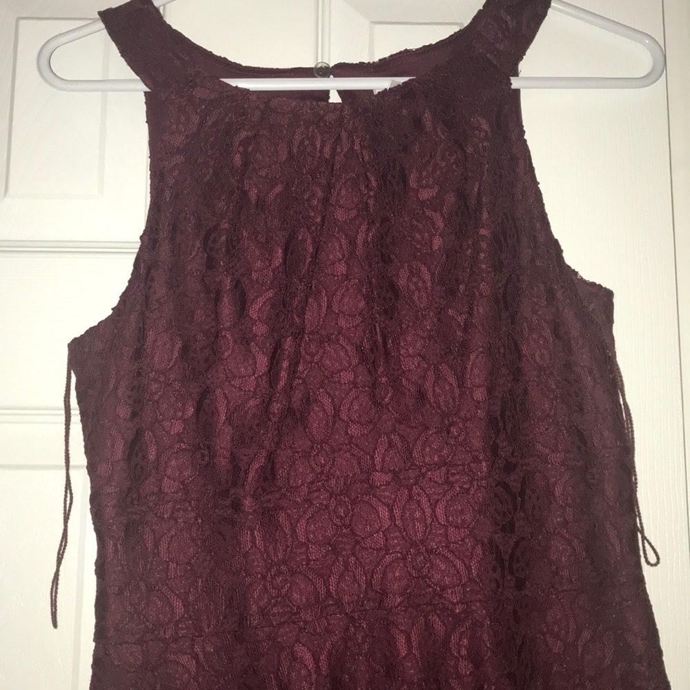 Wine Lace Cocktail Dress🍷